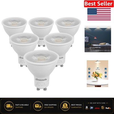 Energy Efficient 7W GU10 LED Bulb 3000K Warm White, 6-Pack with Dimming Feature