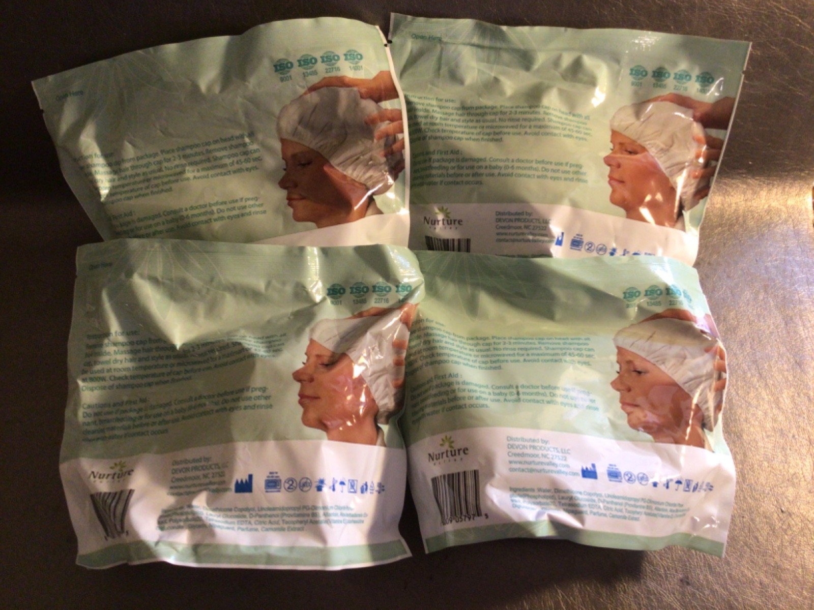 4 Nurture Valley Shampoo Cap Conditions Rinse Free No Water Required