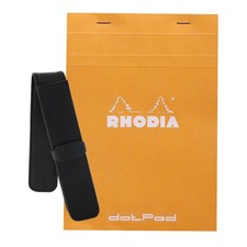 Rhodia Staplebound Graph Paper Notepad in Orange - 6 x 8 1/4 w/ Single Pen Pouch