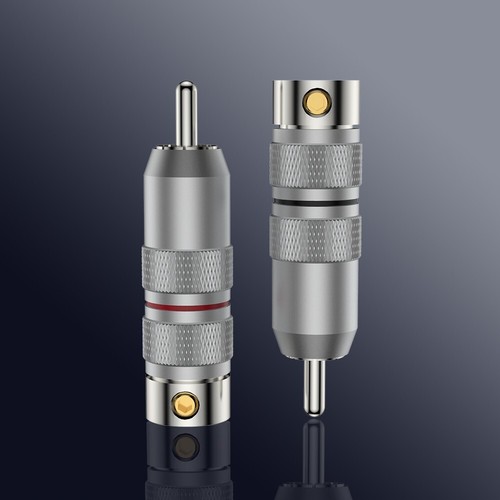 2x Viborg VR107R Rhodium plated Pure Copper RCA plug cable Connector Car Audio - Picture 2 of 22