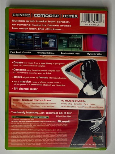 Music Generator 3 (2004) Xbox Game - Original X-Box DJ Sim RPG Rhythm Creator - Picture 2 of 10