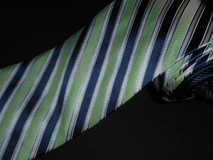 Roundtree-amp-Yorke-Corbata-Corbata-Tejida-Pastel-Verde-Raya-Jacquard-Seda-Mens-Nuevo