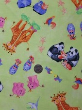 VTG Noah's Ark Fabric Daisy Kingdom 3403 baby animals nursery cotton NEW