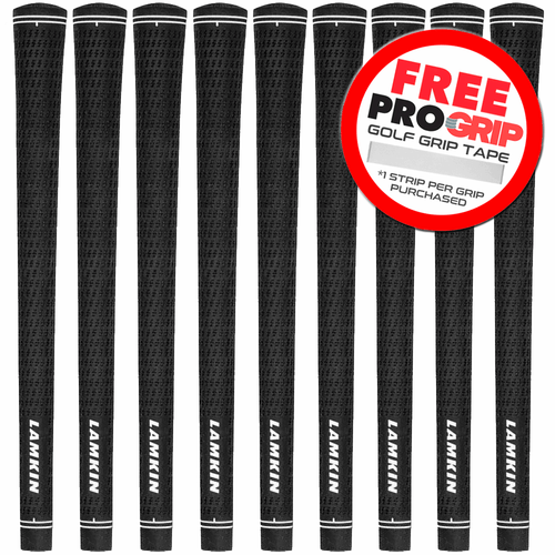 LAMKIN CROSSLINE BLACK MIDSIZE GOLF GRIP X 1 / MULTIBUY DEALS +FREE GRIP TAPE - Picture 1 of 3