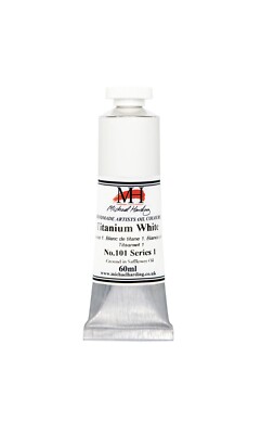 Michael Harding: Ölfarbe: 60 ml Titanweiß 1 mit Distelöl