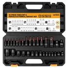 31PC Torx Bit Socket Set T8-T70 & E-Torx E4-E24 S2 Alloy Steel Star Premium CR-V