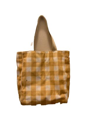 Zara Gingham Fabric Tote Bag