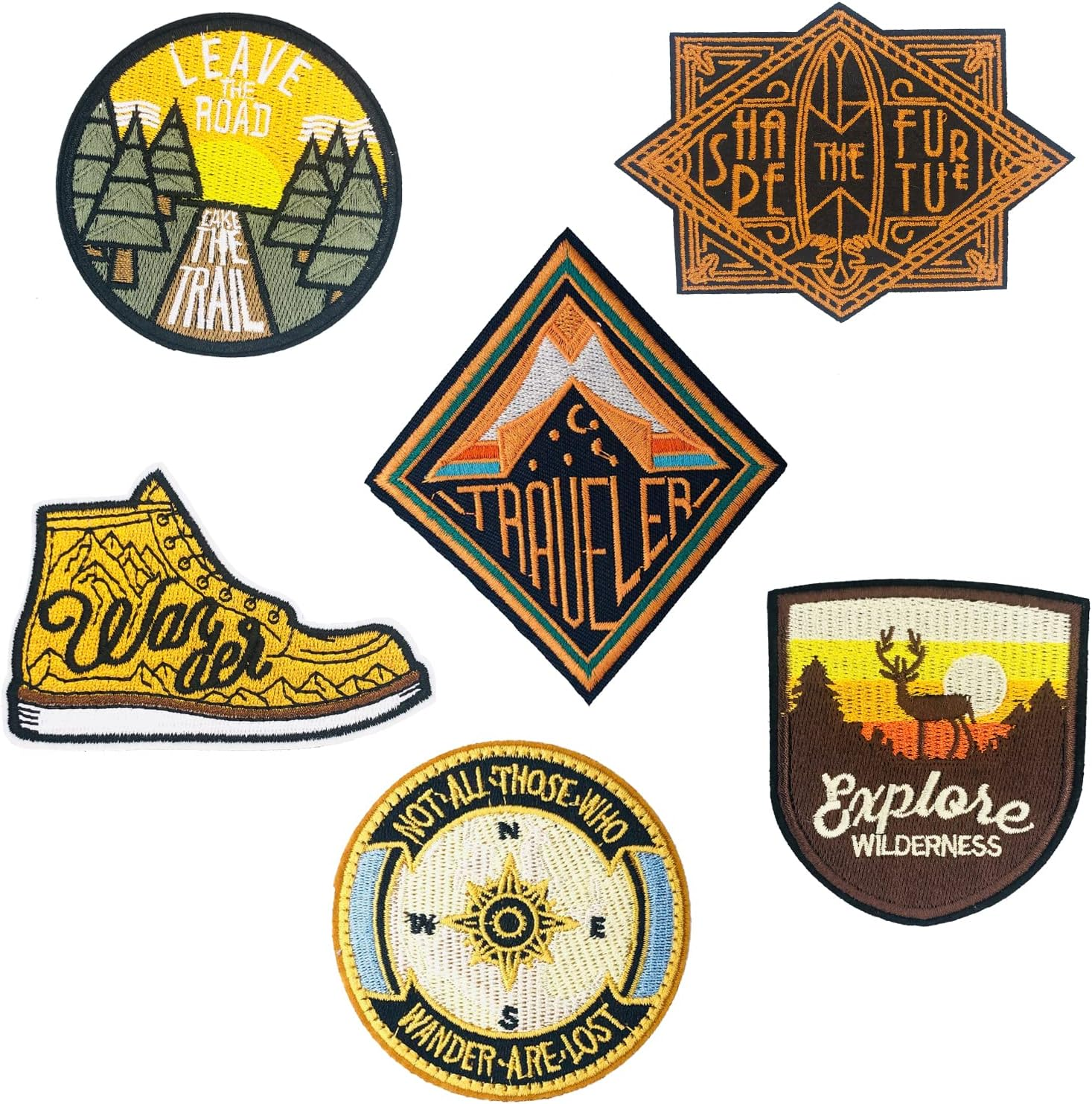 Iron On Patches for Men’s Clothing Jackets Hats Jeans Outdoor Hiking Mount Gear