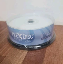 25 PlexDisc BluRay Dual Layer 6X Blank BD-R DL 50GB White Inkjet Hub Printable 