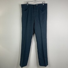 Vintage Levis Pants Mens 38 x 34 Blue Dacron Polyester Western Trouser Black Tab