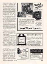 Zeiss Ikon - Cameras - Original Magazine Ad - 1949