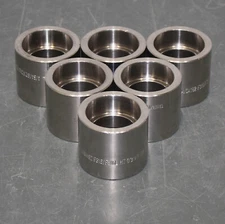 (6) Smith Cooper Socket Weld Coupling S5036CP012, 1-1/4" Pipe Class 3000, 316 SS