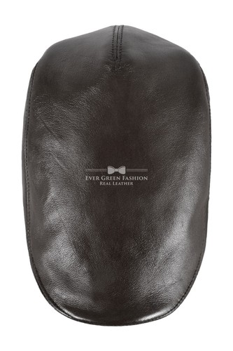 New Design Dark Brown Men Leather Ivy Cap Napa Golf Bunnet Newsboy Flat Gatsby - Picture 3 of 5