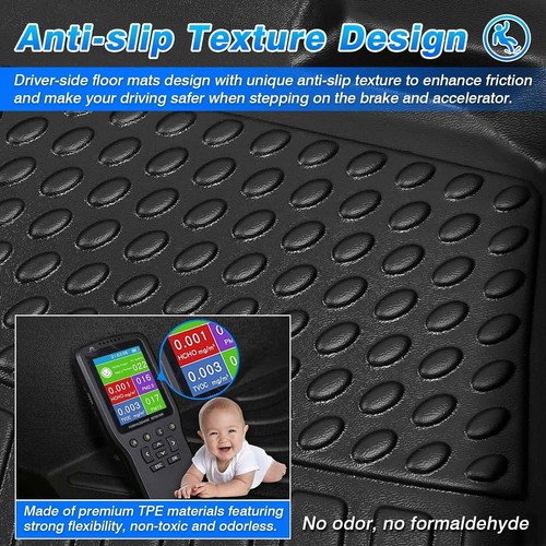 All Weather Floor Mats Liners For 2022-2025 Honda Civic 2023-2024 Acura Integra - Picture 6 of 6