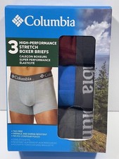 NEW Columbia Men's 3 Pack Cotton-Stretch Boxer Briefs - Tag Free -Size XL 40 42