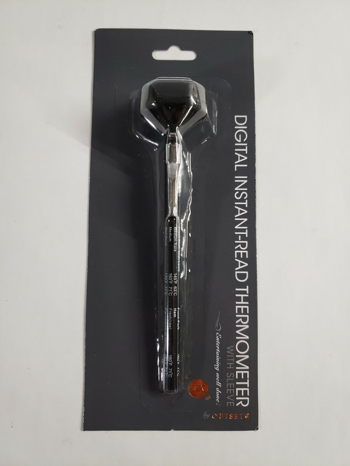 Meat Thermometer Outset F800 Instant-Read Digital Thermometer Black NEW-image