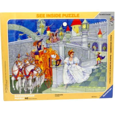 Ravensburger Puzzle Cinderella 066155 40 Teile Kinder Rahmenpuzzle 37 x 29 cm NE