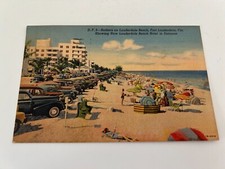 Bathers on Lauderdale Beach Fort Lauderdale Beach Florida Postcard