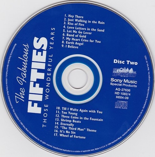 The Fabulous Fifties: Those Wonderful Years CD 3 Discs Oldies Like new! - Picture 4 of 5