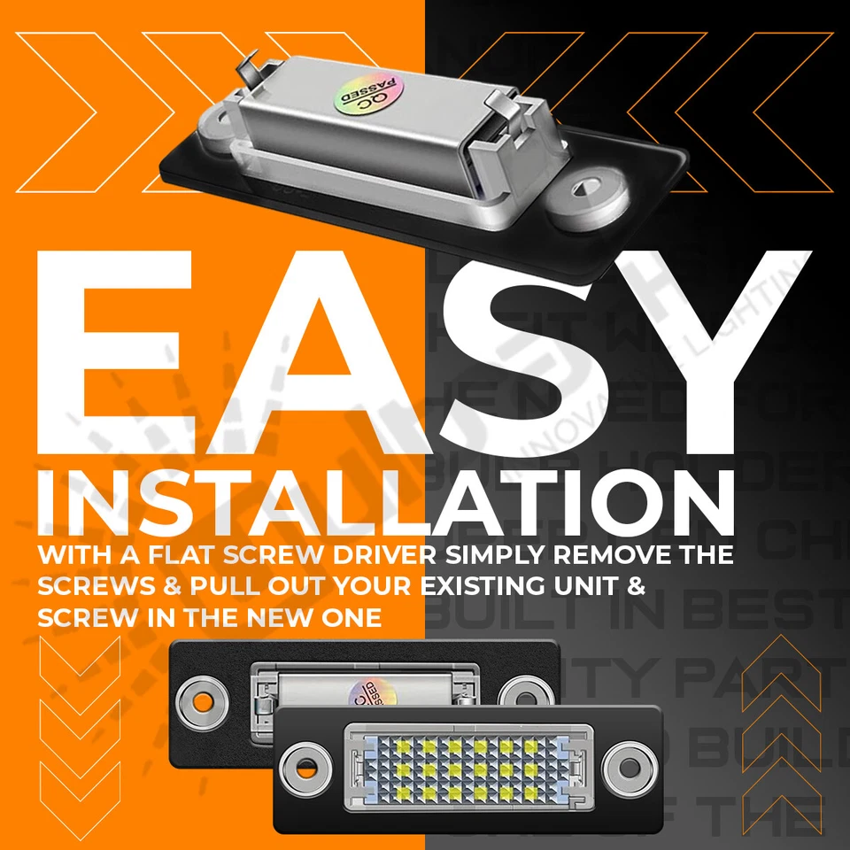 For VW T5 T5.1 T6 T6.1 Transporter 2003-17 LED Number Plate Light Units UK - Image 2 of 4