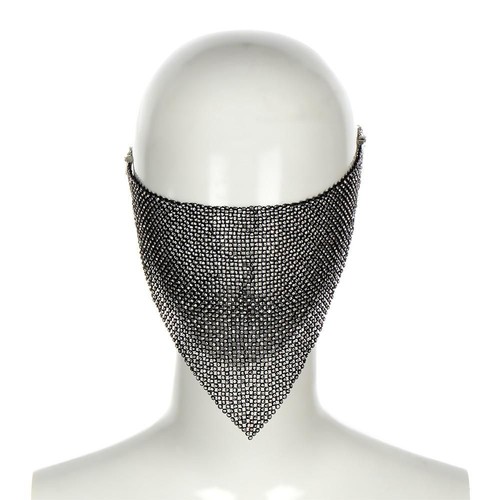 Female Vintage Gift Crystal Mouth Mask Reticulated Rhinestone Face Mask Bling - Picture 4 of 16