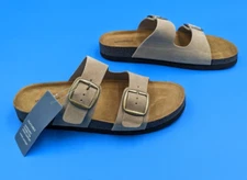 Women's Devin Two Band Contoured Footbed Sandals Universal Thread Taupe Size 8