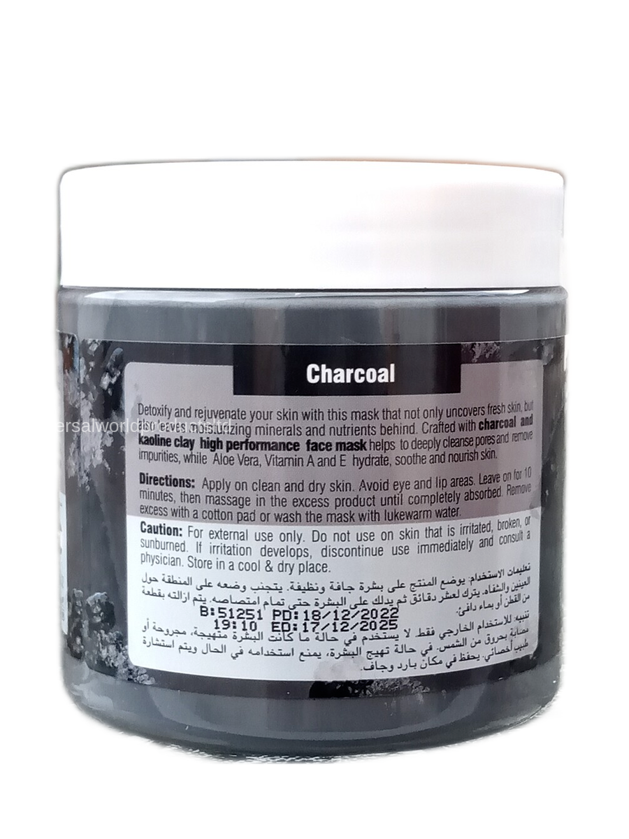 Cosmo Wellness & Spa Face Mask Whitening Complex - Charcoal 625g