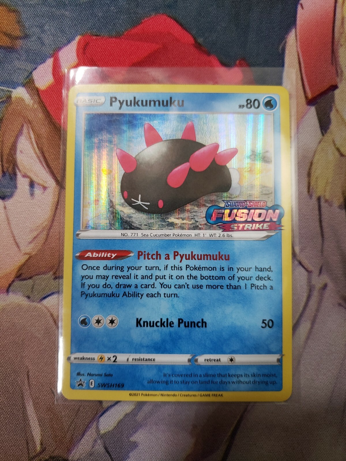 Pokemon Pyukumuku - Fusion Strike Black Star Prerelease Promo - SWSH169 - NM