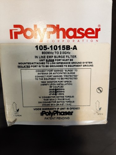 PolyPhaser 105-1015B-A Inline EMP Überspannungsfilter - Bild 2 von 5