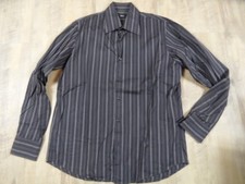Hugo Boss beautiful striped shirt brown size 41/16 excellent condition KB1117