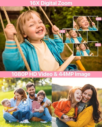 Digitalkamera 1080P Fotokamera 44MP Kamera Fotoapparat Tragbare Kompaktkamera - Bild 4 von 11