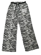 J America Juniors JSJC Mustangs Zebra Striped Pajama Lounge Pants New Medium