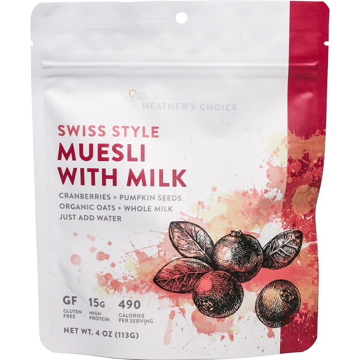 Мюсли Heathers Choice Swiss с молоком, одноцветные, в пакетиках