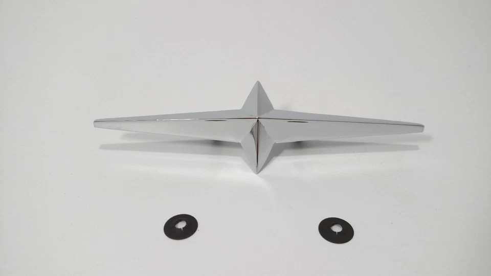 Cuatro molduras de estrellas cromadas emblemas guardabarros falda para Pontiac 1954-1958 Foto 2 de 4