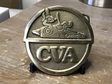 Solid Brass CVA Connecticut Valley Arms Blackpowder Rifle Vintage Belt Buckle