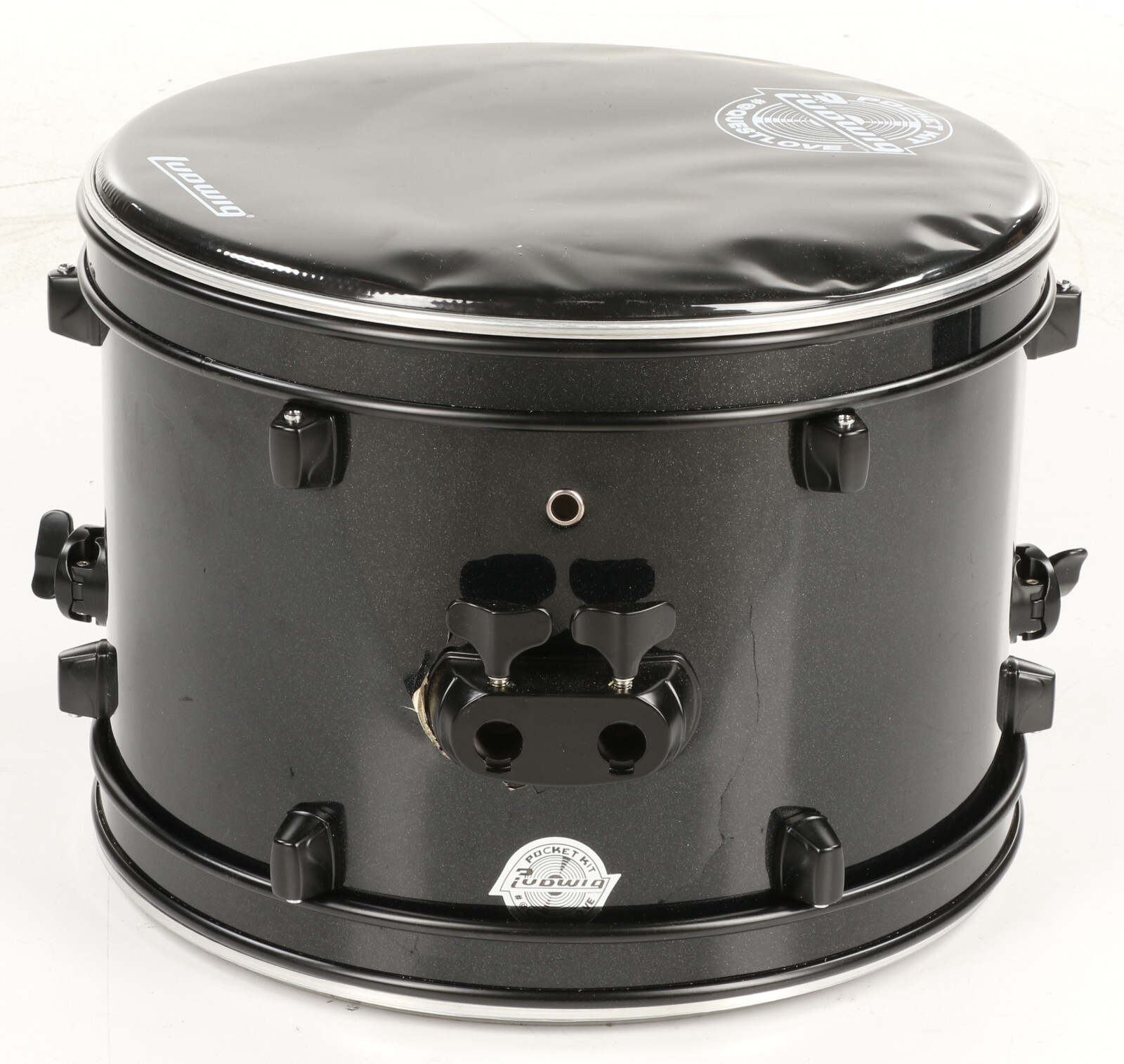 Ludwig Questlove Pocket Kit 4pc Complete Drum Set Black Sparkle