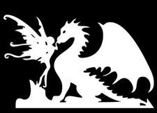 Majestic Fairy & Dragon Vinyl Decal Car Truck Window Wall Mirror Door