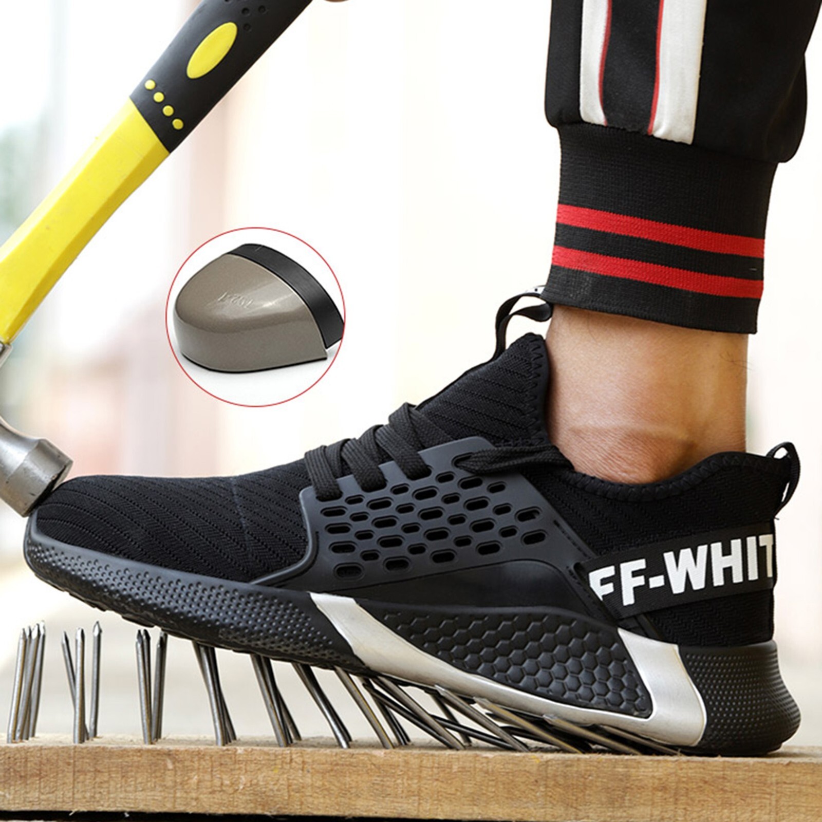 Steel Toe Work Shoes for Men Women Non-Slip Safety Shoes Industrial Sneakers