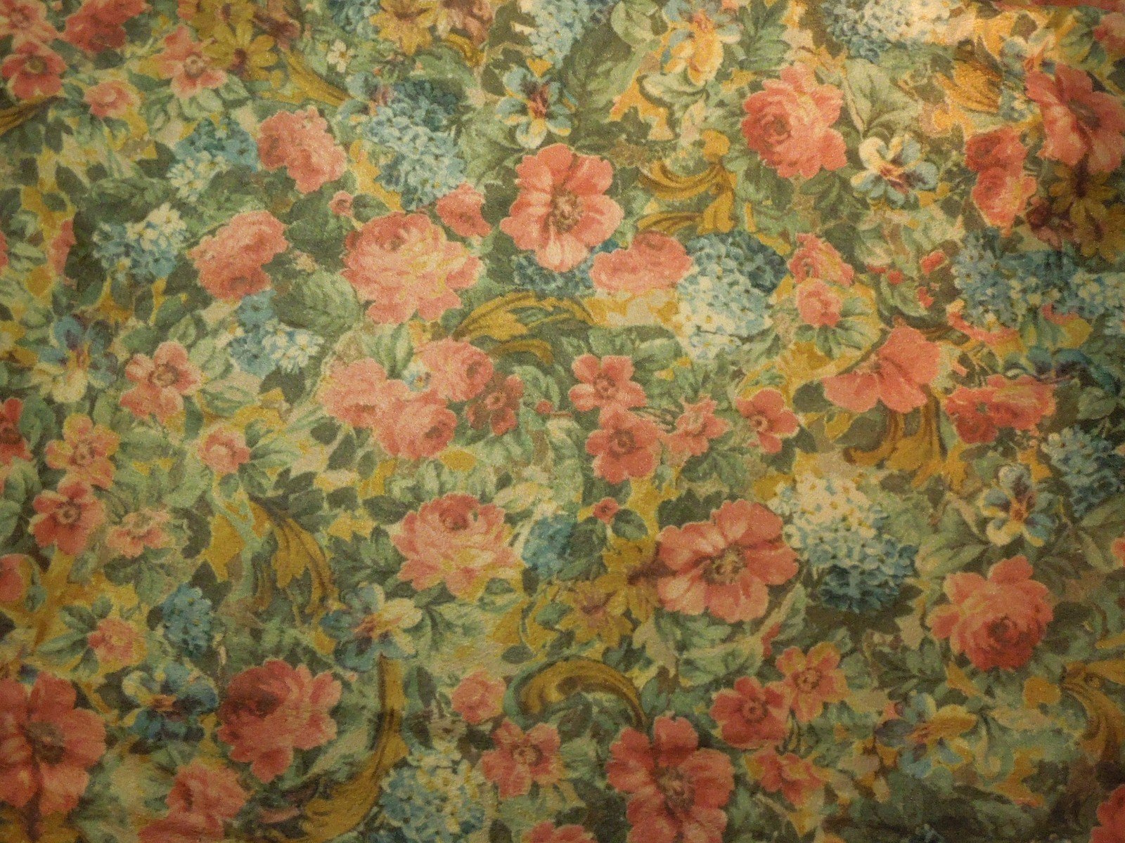 Vintage Floral Microfiber Fabric JoAnn Fabrics Large Panel Square 60