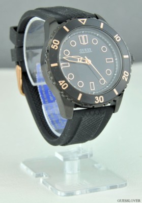 FREE Ship USA!  Unisex Men Watch GUESS Black Rubber New U0245G3 Prime