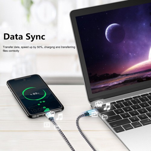 USB Charger USB-C Type-C Fast Charging Cable Data Lead For Samsung S24 S23 S22 - Picture 5 of 14