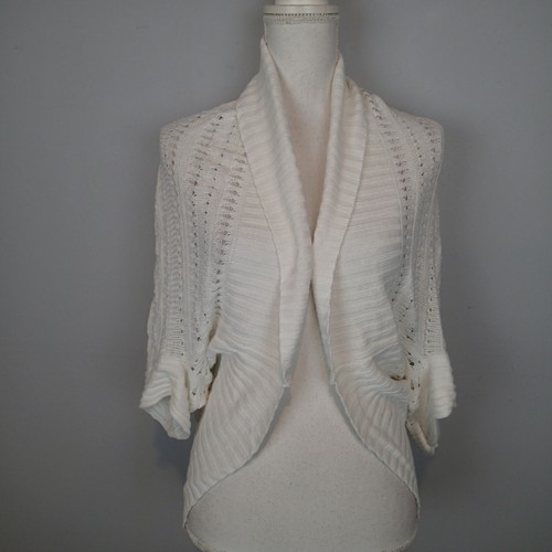 Belldini Women’s Sz s  Cardigan  white  Crochet knit sweater cotton - Bild 1 von 6