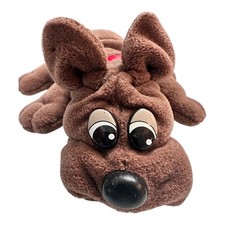 Tonka Pound Puppies Puppy Dog Plush 8" Brown Red Collar Rumple Skins 4045 08
