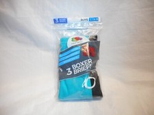 Fruit Of The Loom Boys 3 Pack Multicolor Boxer Briefs Size Large 14-16 