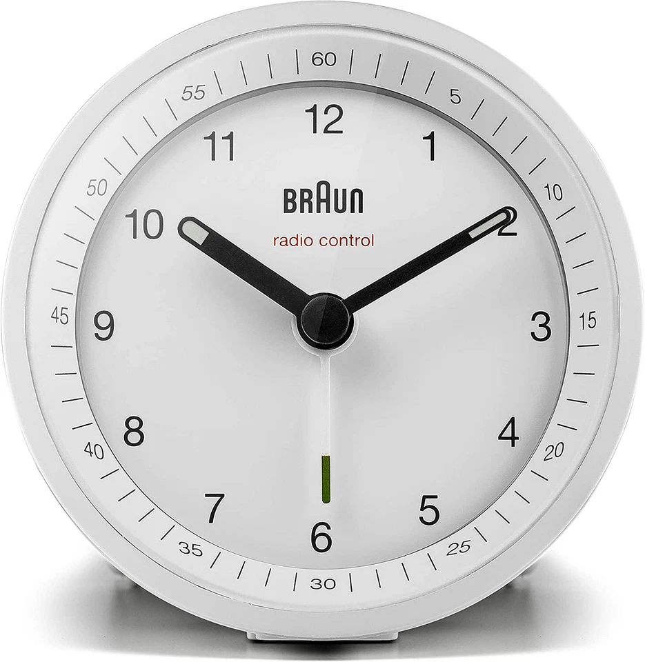 Braun BC07W Analoger Funkwecker Schlummerfunktion Beleuchtung Crescendo-Alarm - Bild 3 von 4