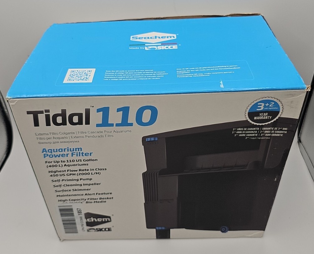 SeaChem Large Aquarium Fish Tank Filter Tidal 110 Gallon 400 L by