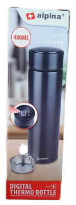 ALPINA Thermosflasche EDELSTAHL Digital Thermoskanne Isolierflasche Flasche