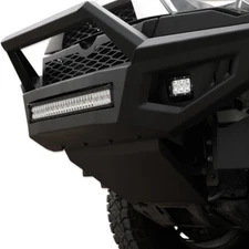 Topline For 2015-2017 Ford F150 Steel Front Bumper+Hoop Bar+Skid Plate Matte Blk