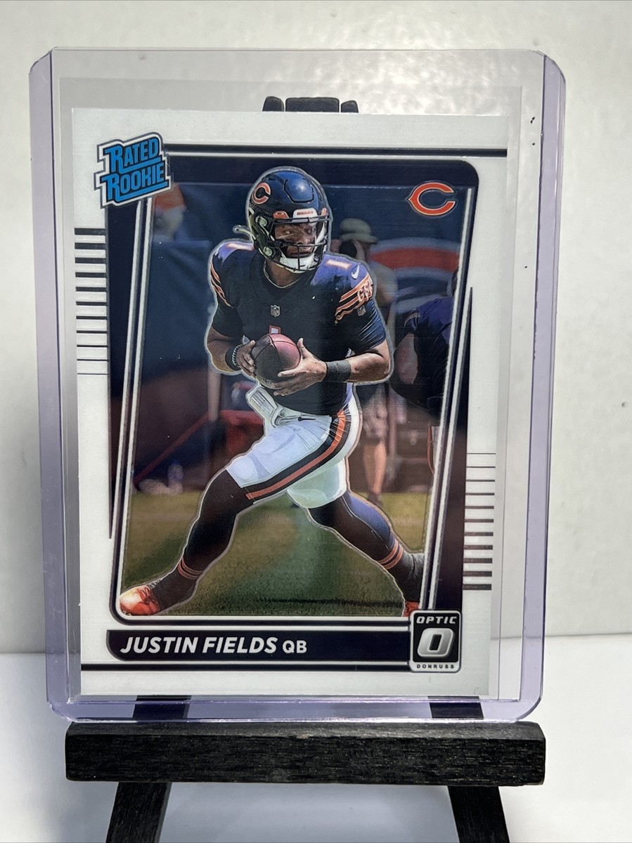 Justin Fields rated rookie サイン NFL カード Justin Fields Chicago Bears Autographed 2021 Panini Donruss
