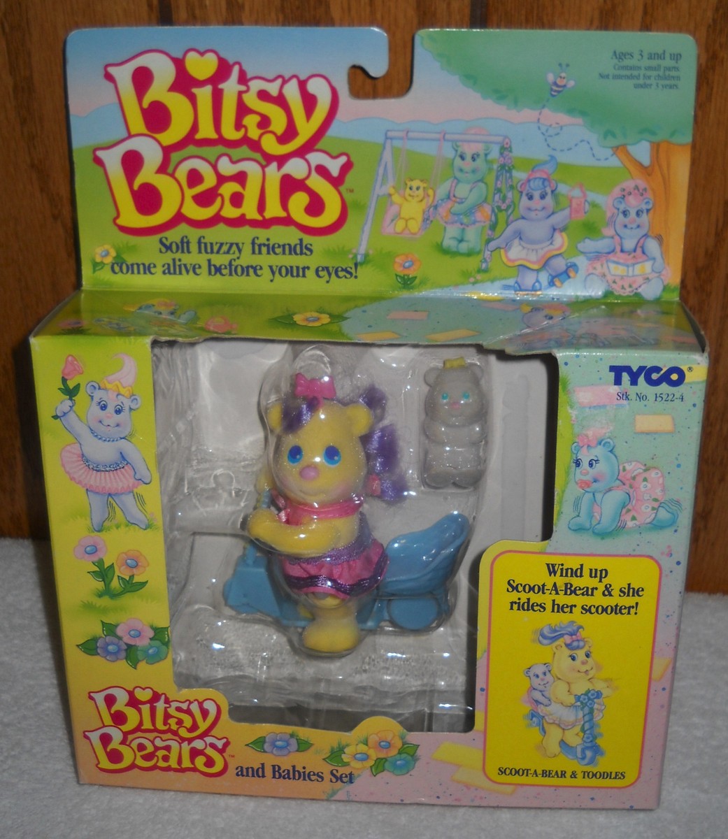 Betsy locks ベッツィーロックス&スリーベアーズ 7655 NRFB Vintage Tyco Bitsy Bears Scoot A Bear & Toodles